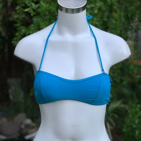 NWT LARA BINGLE Blue Jewel Bikini Swim Top Sz S - Picture 2 of 8